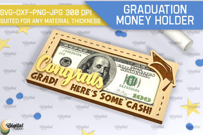 Graduation Money Holder SVG. Laser Cut Money Box SVG SVG Evgenyia Guschina 