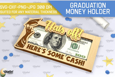 Graduation Money Holder SVG. Laser Cut Money Box SVG SVG Evgenyia Guschina 