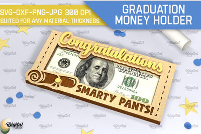Graduation Money Holder SVG. Laser Cut Money Box SVG SVG Evgenyia Guschina 