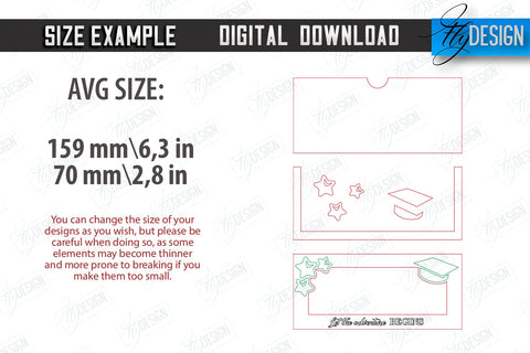 Graduation Money Holders Bundle | Grad 2025 | Graduation Gift Idea | Money Card | CNC Files SVG Fly Design 