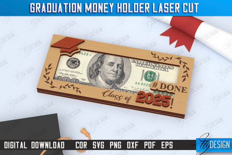 Graduation Money Holders Bundle | Grad 2025 | Graduation Gift Idea | Money Card | CNC Files SVG Fly Design 