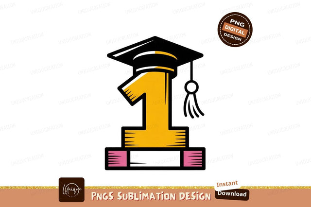 Graduation number one celebration tassel Sublimation Designangry 