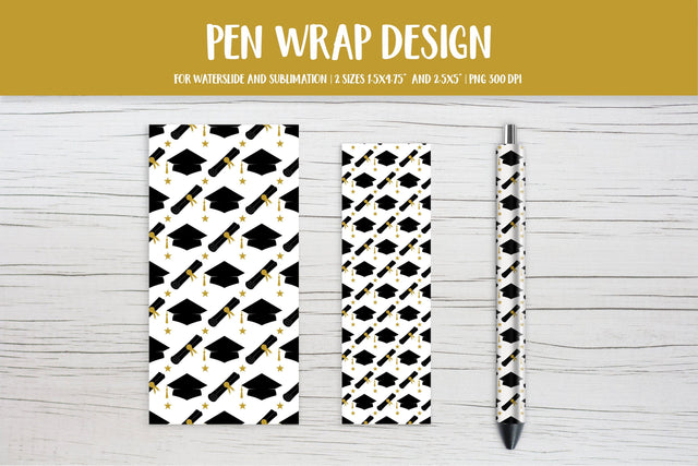 Graduation Pen Wrap Sublimation or Waterslide PNG Sublimation LaBelezoka 