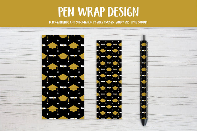 Graduation Pen Wrap Sublimation or Waterslide PNG Sublimation LaBelezoka 
