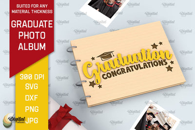Graduation Photo Album Laser Cut. Memory Book SVG SVG Evgenyia Guschina 