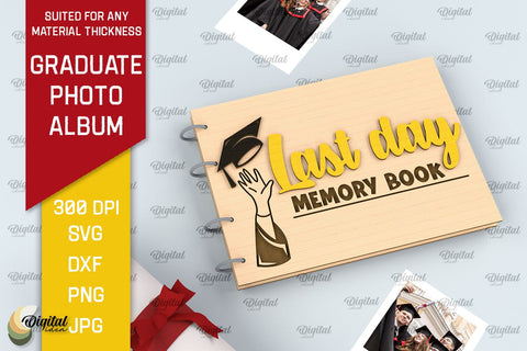Graduation Photo Album Laser Cut. Memory Book SVG SVG Evgenyia Guschina 