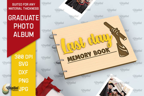 Graduation Photo Album Laser Cut. Memory Book SVG SVG Evgenyia Guschina 