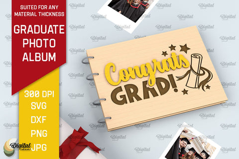 Graduation Photo Albums Laser Cut Bundle. Memory Books SVG SVG Evgenyia Guschina 