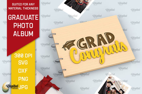 Graduation Photo Albums Laser Cut Bundle. Memory Books SVG SVG Evgenyia Guschina 