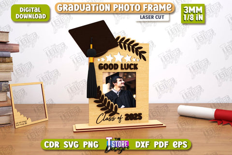 Graduation Photo Frame Bundle | Tabletop Photo Frame | Gift Idea | Grad 2025 | CNC Files SVG The T Store Design 