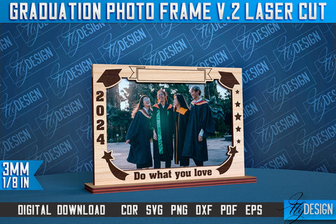 Graduation Photo Frame Laser Cut Bundle | Photo Frame Design | CNC File SVG Fly Design 