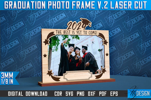 Graduation Photo Frame Laser Cut Bundle | Photo Frame Design | CNC File SVG Fly Design 