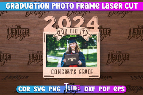 Graduation Photo Frame Laser Cut Bundle | Photo Frame Design | CNC File SVG The T Store Design 