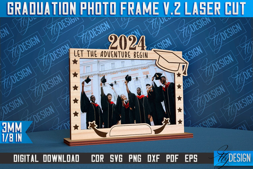 Graduation Cnc Vector Design Graduation Photo Frame Laser Cut | Photo Frame Design | CNC File - So ...