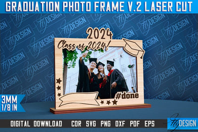 Graduation Photo Frame Laser Cut | Photo Frame Design | CNC File SVG Fly Design 