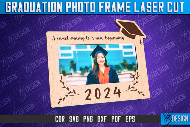 Graduation Photo Frame Laser Cut | Photo Frame Design | CNC File SVG Fly Design 
