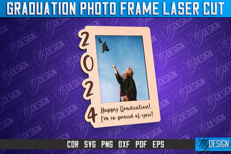 Graduation Photo Frame Laser Cut | Photo Frame Design | CNC File SVG Fly Design 