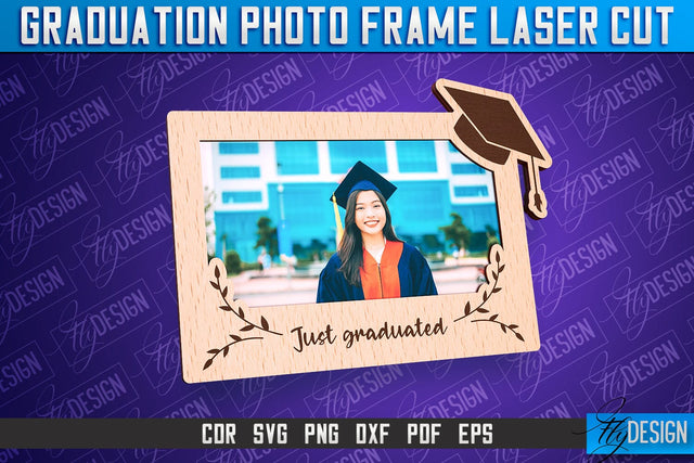 Graduation Photo Frame Laser Cut | Photo Frame Design | CNC File SVG Fly Design 