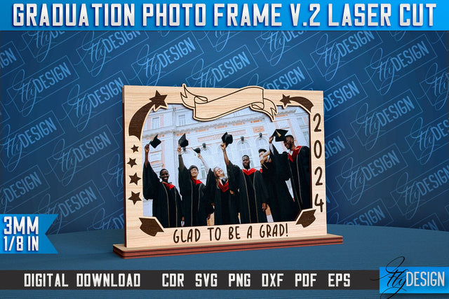 Graduation Photo Frame Laser Cut | Photo Frame Design | CNC File SVG Fly Design 