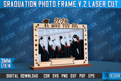 Graduation Photo Frame Laser Cut | Photo Frame Design | CNC File SVG Fly Design 