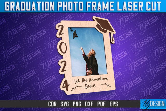 Graduation Photo Frame Laser Cut | Photo Frame Design | CNC File SVG Fly Design 