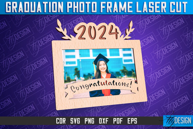 Graduation Photo Frame Laser Cut | Photo Frame Design | CNC File SVG Fly Design 