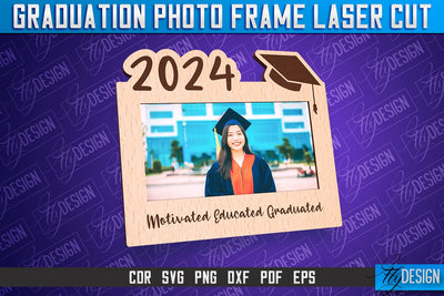 Graduation Photo Frame Laser Cut | Photo Frame Design | CNC File SVG Fly Design 