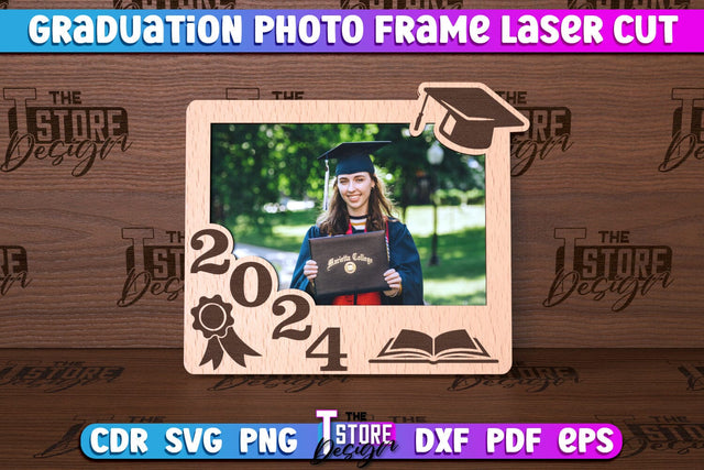 Graduation Photo Frame Laser Cut | Photo Frame Design | CNC File SVG The T Store Design 