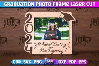 Graduation Photo Frame Laser Cut | Photo Frame Design | CNC File SVG The T Store Design 