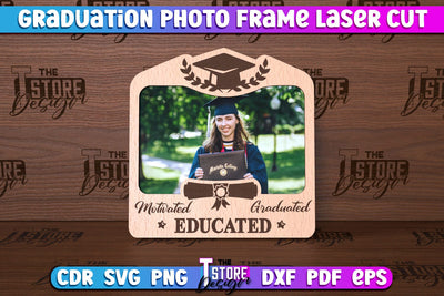 Graduation Photo Frame Laser Cut | Photo Frame Design | CNC File SVG The T Store Design 