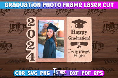 Graduation Photo Frame Laser Cut | Photo Frame Design | CNC File SVG The T Store Design 