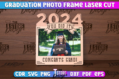 Graduation Photo Frame Laser Cut | Photo Frame Design | CNC File SVG The T Store Design 