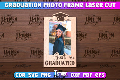 Graduation Photo Frame Laser Cut | Photo Frame Design | CNC File SVG The T Store Design 