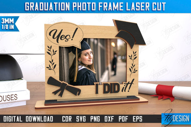 Graduation Photo Frame | Tabletop Photo Frame | Gift Idea | Grad 2025 | CNC File SVG Fly Design 