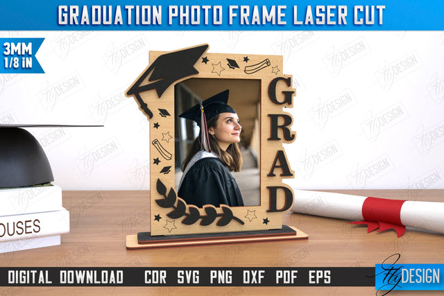 Graduation Photo Frame | Tabletop Photo Frame | Gift Idea | Grad 2025 | CNC File SVG Fly Design 