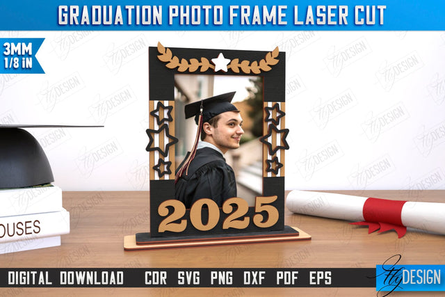Graduation Photo Frame | Tabletop Photo Frame | Gift Idea | Grad 2025 | CNC File SVG Fly Design 