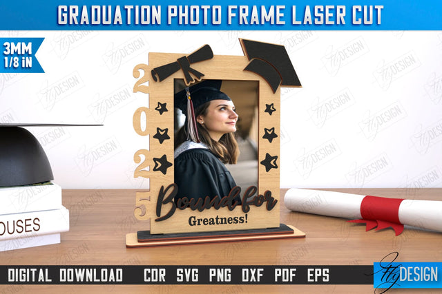 Graduation Photo Frame | Tabletop Photo Frame | Gift Idea | Grad 2025 | CNC File SVG Fly Design 
