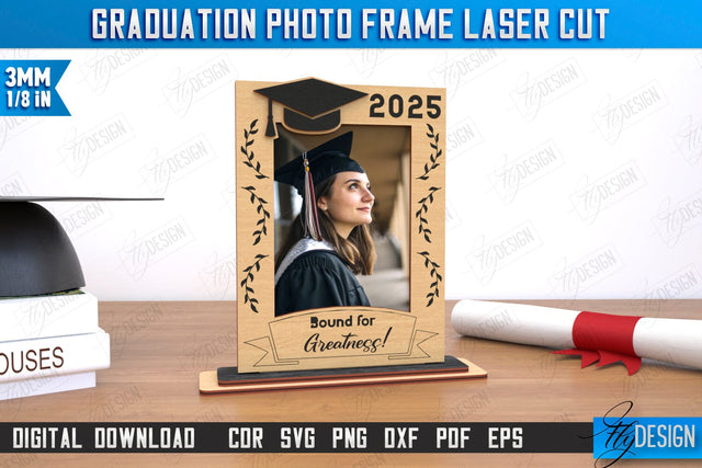 Graduation Photo Frame | Tabletop Photo Frame | Gift Idea | Grad 2025 | CNC File SVG Fly Design 