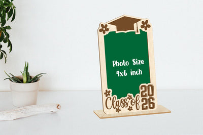 Graduation Photo Frame, Wooden Photo Frame, Class of 2026 SVG zafrans studio 