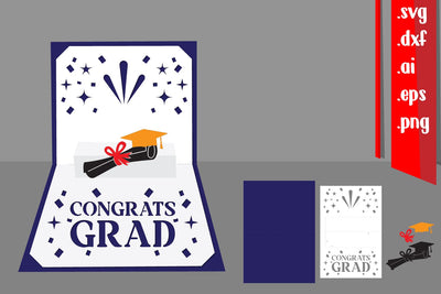 Graduation Popup Card DIY with Envelope SVG zafrans studio 