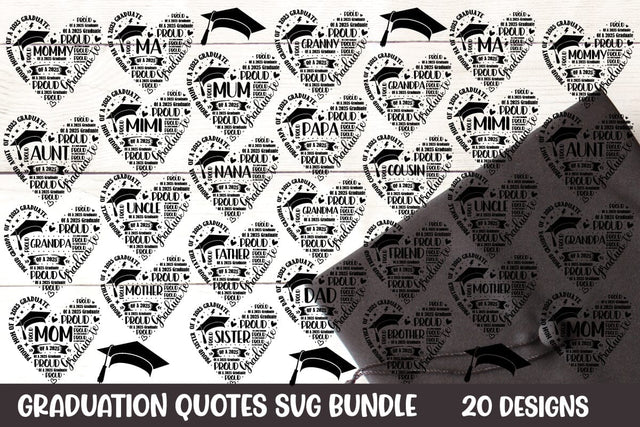 Graduation Quotes Svg Bundle, 20 designs,Quotes and Sayings,Food & Drink,On Sale, Print & Cut SVG designmaster24 