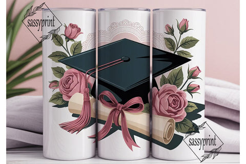 Graduation Roses Tumbler Wrap Sublimation sassyprint 