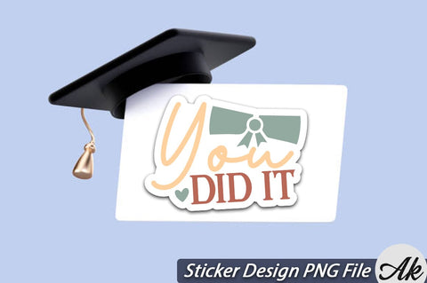 Graduation Sticker Bundle, PNG Design SVG akazaddesign 
