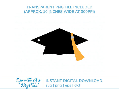 Graduation Tag SVG grad cap tassel shape gift tag SVG Kyanite Sky Digitals 