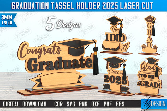 Graduation Tassel Holder Bundle | Graduation 2025 Award Design | Graduation Gift Idea | CNC Files SVG Fly Design 