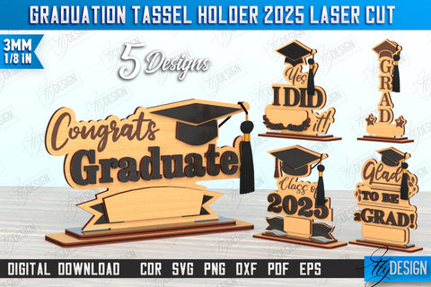 Graduation Tassel Holder Bundle | Graduation 2025 Award Design | Graduation Gift Idea | CNC Files SVG Fly Design 
