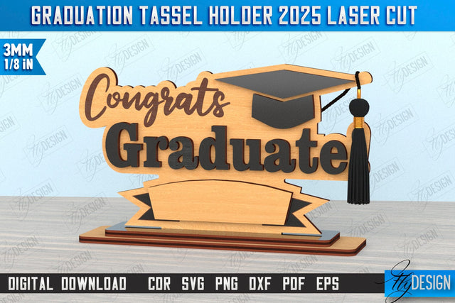 Graduation Tassel Holder | Graduation 2025 Award Design | Graduation Gift Idea | CNC File SVG Fly Design 
