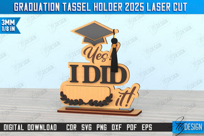 Graduation Tassel Holder | Graduation 2025 Award Design | Graduation Gift Idea | CNC File SVG Fly Design 