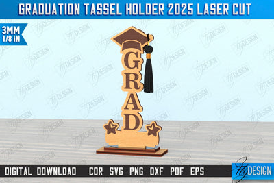 Graduation Tassel Holder | Graduation 2025 Award Design | Graduation Gift Idea | CNC File SVG Fly Design 