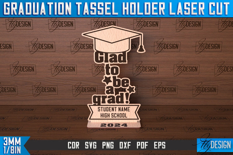 Graduation Tassel Holder Laser Cut | Graduation 2024 Award Design | CNC File SVG Fly Design 